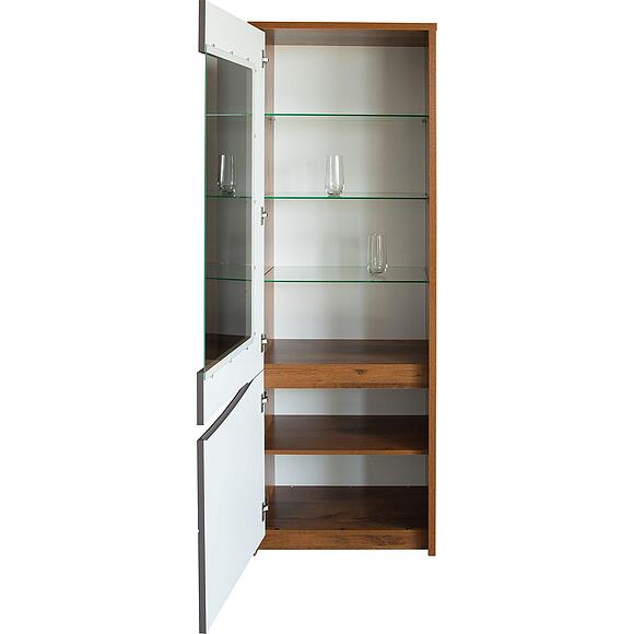 Шкаф «Монако» П6.528.0.01-01, Материал: МДФ+ПВХ, Цвет: Дуб Саттер+Серый Мокко