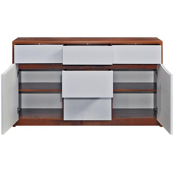 ტუმბო «მონაკო» პ6.528.0.03, ადგილი: მდფ+პვხ, ფერი: მუხა სატერი+თეთრი პრიალა