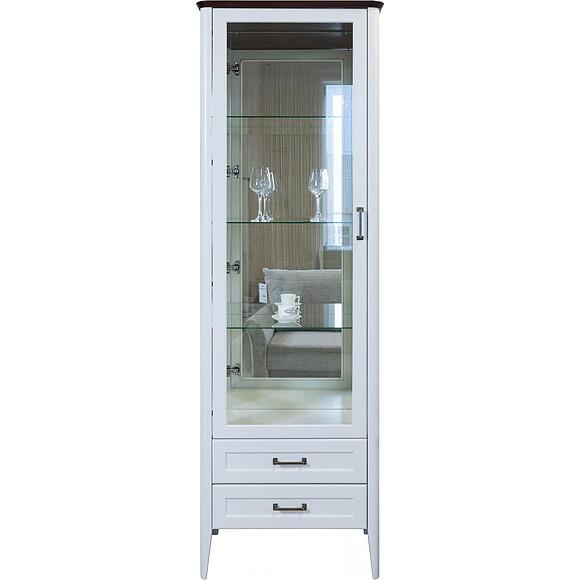 კარადა ვიტრინით «ვილორა» ბმ2.775.0.05(-01), ადგილი: დსპ+შპონი, ფერი: სპილოს ძვლისფერი