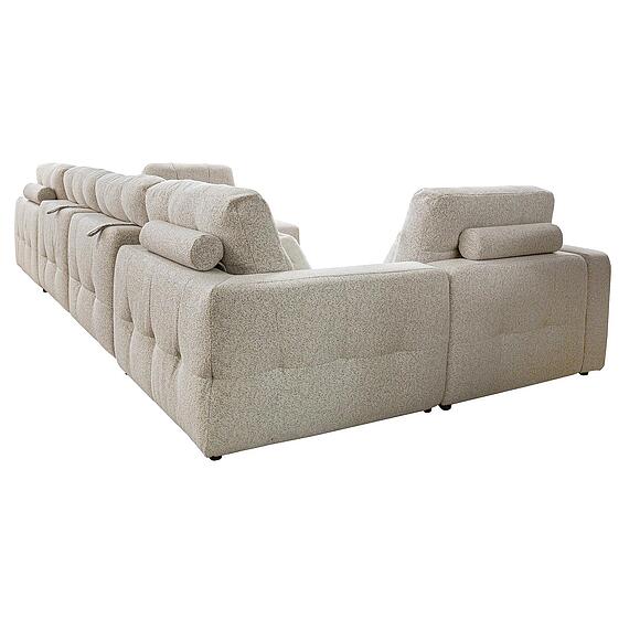 კუთხის დივანი «მელდონი» (1ლ.90.10მ.10მ.90.4რ), ადგილი: ნაჭერი, ტყავის ჯგუფი: 23 ჯგუფი, ტრანსფორმაციის მექანიზმი: მექანიზმით