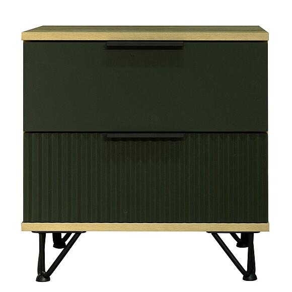 Тумба прикроватная «Рокси» П6.948.1.04, Материал: ЛДСП, Цвет: Грин Софт+Дуб Кантри золотой