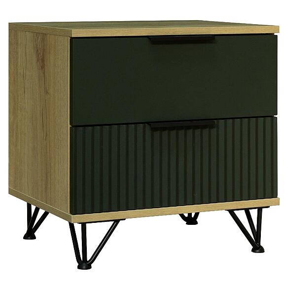 Тумба прикроватная «Рокси» П6.948.1.04, ადგილი: ლდსპ, ფერი: გრინ სოფტი+მუხის კანტრი მოოქროვილი