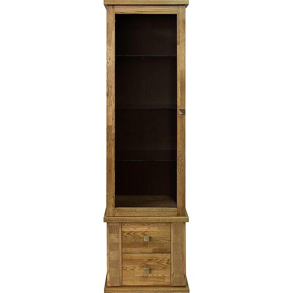 კარადა ვიტრინით «ტუნისი» პ6.343.0.21-01 (343.21შ), ადგილი: დსპ+შპონი, ფერი: მუხის რუსტიკალი მოოქროვილი