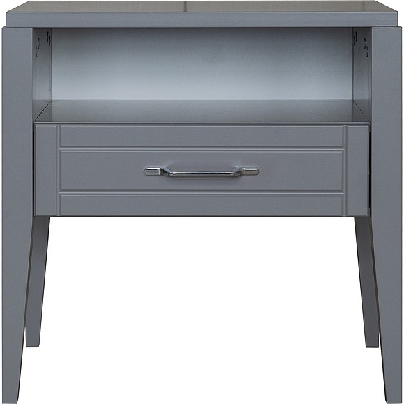 Тумба прикроватная «Орли» П3.590.1.05, Материал: МДФ, Цвет: Платина