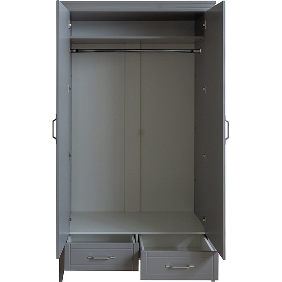 ტანსაცმლის კარადა 2დ «ორლი» პ3.590.1.03, ადგილი: მდფ, ფერი: პლატინა