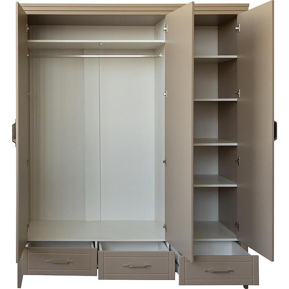 ტანსაცმლის კარადა 3დ «ორლი» პ3.590.1.04, ადგილი: მდფ, ფერი: კაპუჩინო