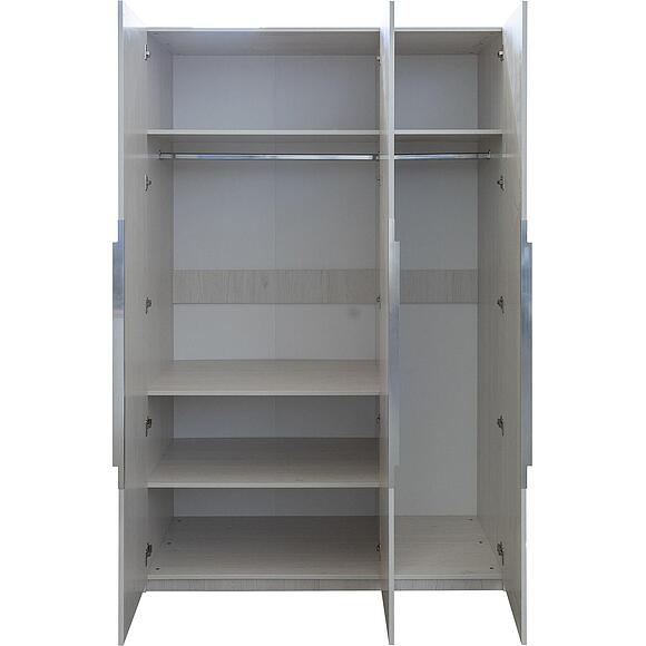 ტანსაცმლის კარადა 3დ «აგატა» პ8.986.1.06-01, ადგილი: ლდსპ, ფერი: მუხის ბორდო ლაითი