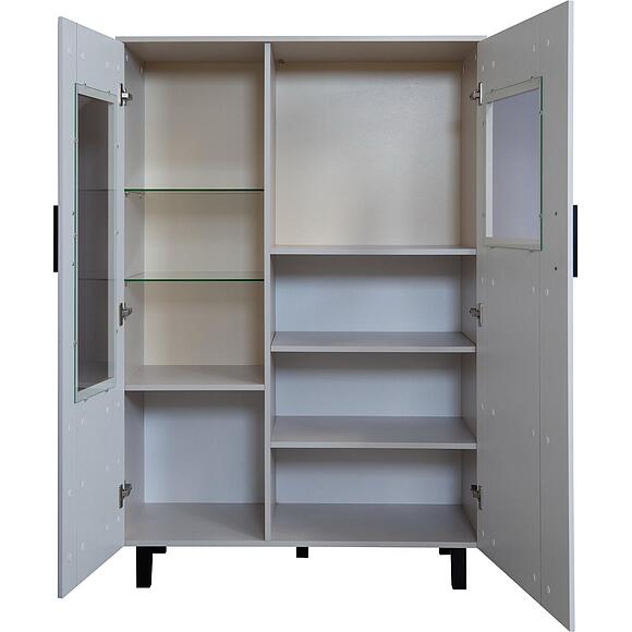 Шкаф 2д «Ариста» П3.593.0.04, Материал: ЛДСП, Цвет: Беж Нубук + Дуб Артизан Трюфель (Shkaf_Vitrina_2D_Arista_P3-593-0-04__.jpg) Шкаф 2д «Ариста» П3.593.0.04, Материал: ЛДСП, Цвет: Беж Нубук + Дуб Артизан Трюфель