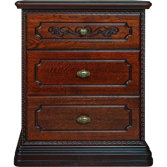 საძინებლის ტუმბო «ბრისტოლი» პ3.588.1.03, ადგილი: მასიური მუხა, ფერი: მწიფე ალუბალი