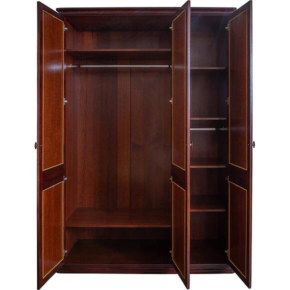 ტანსაცმლის კარადა 3დ «ბრისტოლი» პ3.588.1.02, ადგილი: მასიური მუხა, ფერი: მწიფე ალუბალი