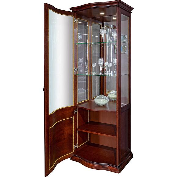 კარადა-ვიტრინა «ბრისტოლი» პ3.588.0.09-01, ადგილი: მასიური მუხა, ფერი: მწიფე ალუბალი