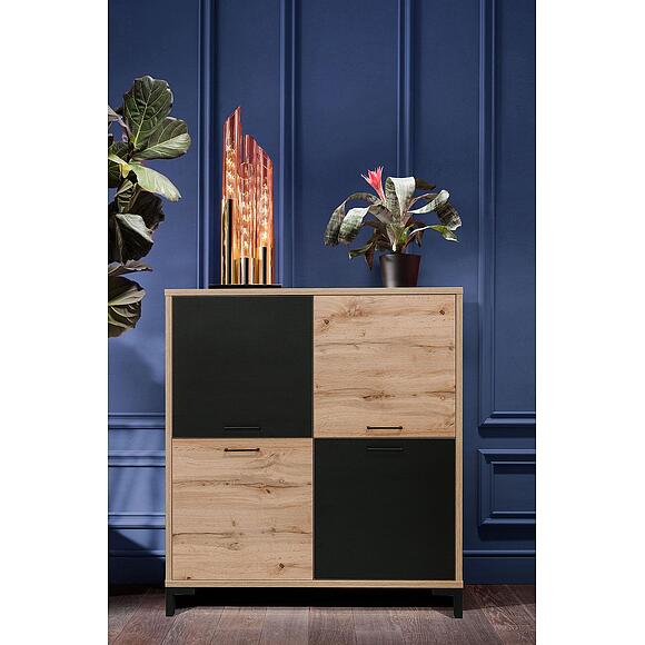 ტუმბო «ბლექვუდ ლოფტი» პ3.0556.0.05, ადგილი: ლდსპ, ფერი: მუხის ვოტანი + შავი