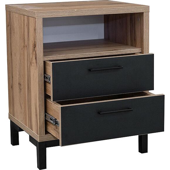 საძინებლის ტუმბო «ბლექვუდ ლოფტი» პ3.0556.1.17, ადგილი: ლდსპ, ფერი: მუხის ვოტანი + შავი (4J4A7567.jpg) საძინებლის ტუმბო «ბლექვუდ ლოფტი» პ3.0556.1.17, ადგილი: ლდსპ, ფერი: მუხის ვოტანი + შავი