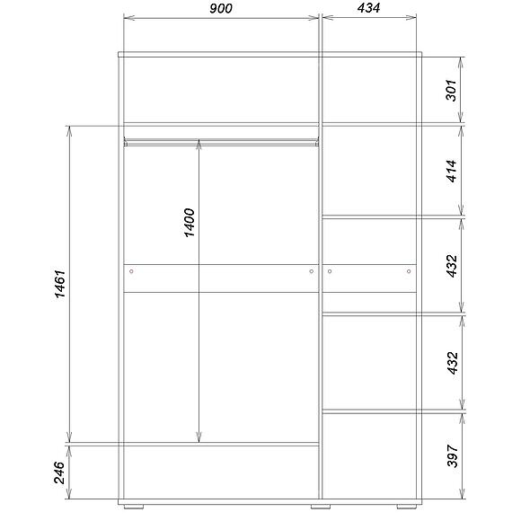 ტანსაცმლის კარადა «ბლექვუდი ლოფტი» პ3.0556.1.28, ადგილი: ლდსპ, ფერი: მუხის ვოტანი + შავი (0022.jpg) ტანსაცმლის კარადა «ბლექვუდი ლოფტი» პ3.0556.1.28, ადგილი: ლდსპ, ფერი: მუხის ვოტანი + შავი