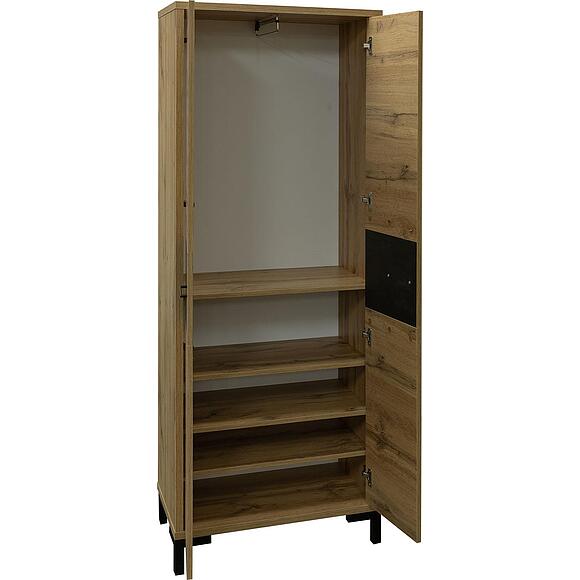 შემოსასვლელის კარადა «ბლექვუდი ლოფტი» პ3.0556.3.31, ადგილი: ლდსპ, ფერი: მუხის ვოტანი + შავი