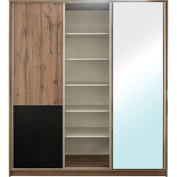 კარადა-კუპე 3დ «ბლექვუდი ლოფტი» პ3.0556.1.43, ადგილი: ლდსპ, ფერი: მუხის ვოტანი + შავი (DSC04839.jpg) კარადა-კუპე 3დ «ბლექვუდი ლოფტი» პ3.0556.1.43, ადგილი: ლდსპ, ფერი: მუხის ვოტანი + შავი