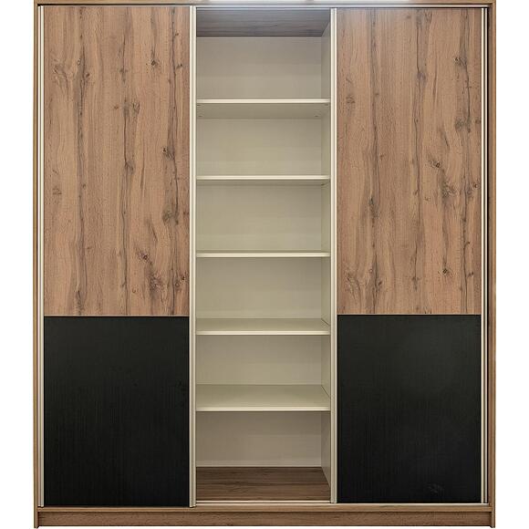 კარადა-კუპე 3დ «ბლექვუდი ლოფფტი» პ3.0556.1.41, ადგილი: ლდსპ, ფერი: მუხის ვოტანი + შავი (DSC04818-2.jpg) კარადა-კუპე 3დ «ბლექვუდი ლოფფტი» პ3.0556.1.41, ადგილი: ლდსპ, ფერი: მუხის ვოტანი + შავი