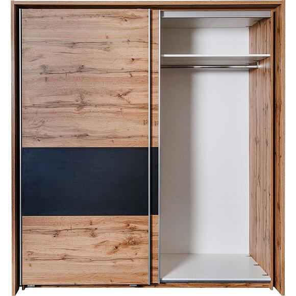 Шкаф-купе «Блэквуд Лофт» П3.0556.1.11, Материал: ЛДСП, Цвет: Дуб Вотан + чёрный