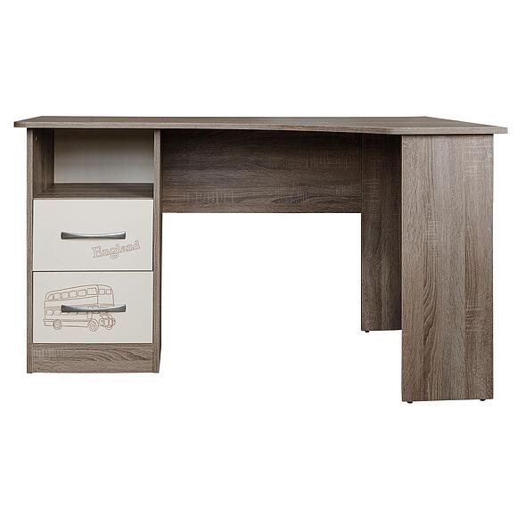 Стол письменный угловой «Бритиш Бум» П3.0551.2.17, ადგილი: ლდსპ, ფერი: ტრიუფელის მუხა + ნაღები