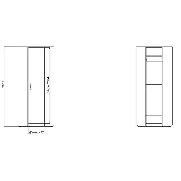 Шкаф для одежды угловой «Бритиш Бум» П3.0551.1.09, Материал: ЛДСП, Цвет: Дуб трюфельный + крем