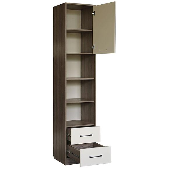 Шкаф комбинированный «Бритиш Бум» П3.0551.1.01, Материал: ЛДСП, Цвет: Дуб трюфельный + крем