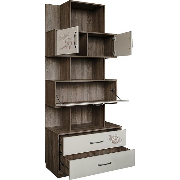 Шкаф комбинированный «Бритиш Бум» П3.0551.1.03, ადგილი: ლდსპ, ფერი: ტრიუფელის მუხა + ნაღები