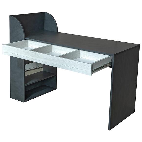 Стол письменный «Челси Бум» П3.0587.1.04, Материал: ЛДСП, Цвет: Дуб Бордо лайт + Металл Бруклин