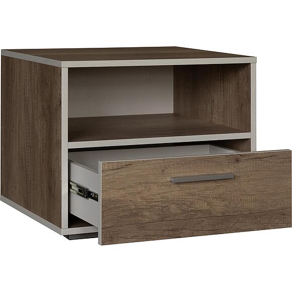 Тумба прикроватная «Юнона Лайт» П3.0582.1.18, Материал: ЛДСП, Цвет: Дуб бордо лайт+Дуб каньон