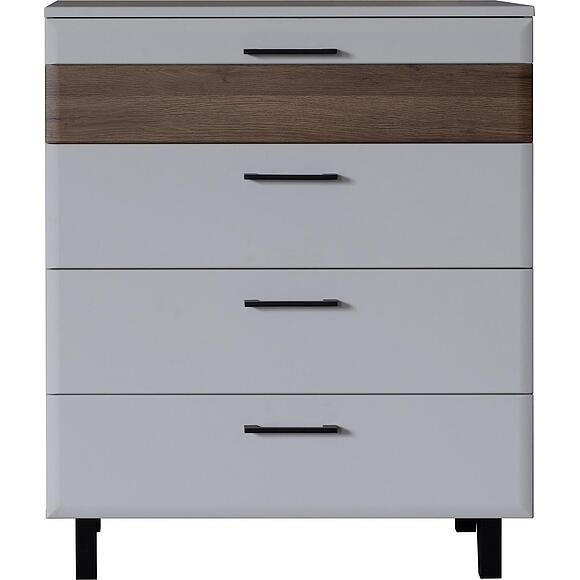 კომოდი «არისტა» პ3.593.1.27, ადგილი: ლდსპ, ფერი: კრემისფერი ნუბუკი + მუხის ტრიუფელი