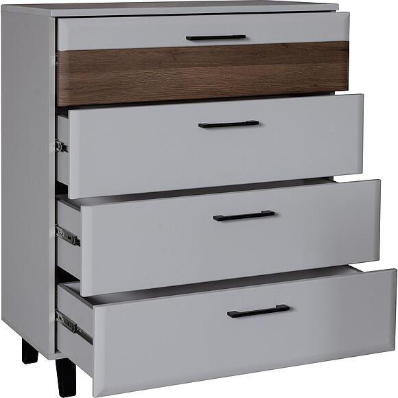 კომოდი «არისტა» პ3.593.1.27, ადგილი: ლდსპ, ფერი: კრემისფერი ნუბუკი + მუხის ტრიუფელი