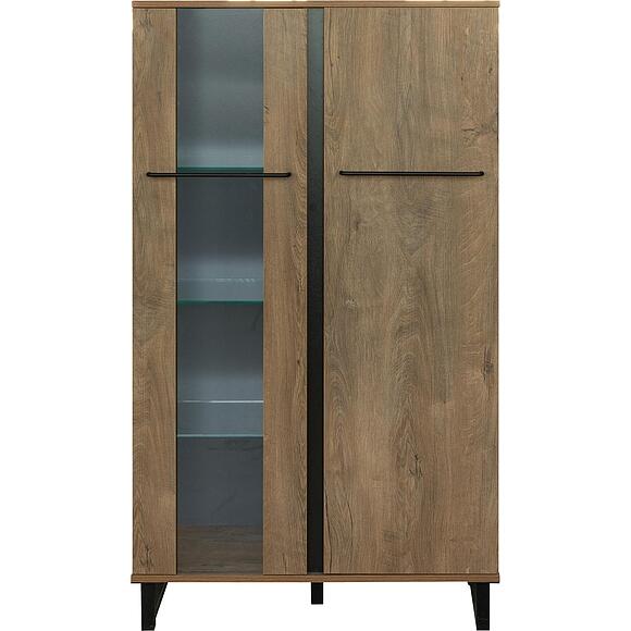 Шкаф с витриной 2д «Форте Лофт» П3.0583.0.09, Материал: ЛДСП, Цвет: Дуб Канзас