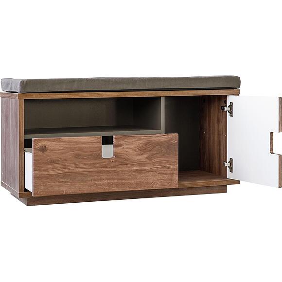 Тумба «Хольтен Лофт» П3.0579.3.60, ადგილი: მდფ+პვხ, ფერი: Дуб Ланцелот темный - Дуб Стирлинг + Графит