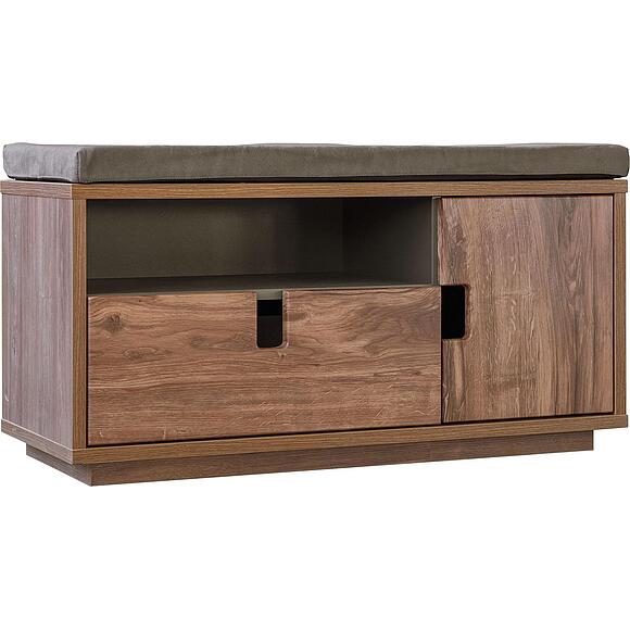 Тумба «Хольтен Лофт» П3.0579.3.60, ადგილი: მდფ+პვხ, ფერი: Дуб Ланцелот темный - Дуб Стирлинг + Графит