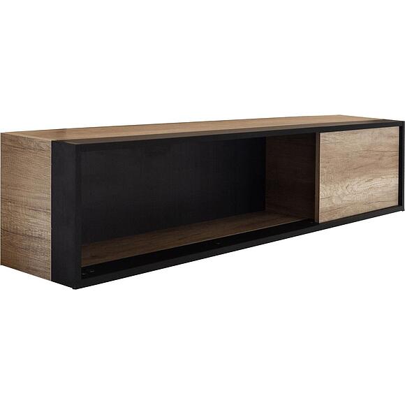 Полка навесная «Каньон лофт» П3.0561.0.04, ფერი: კანიონი მუხა + შავი