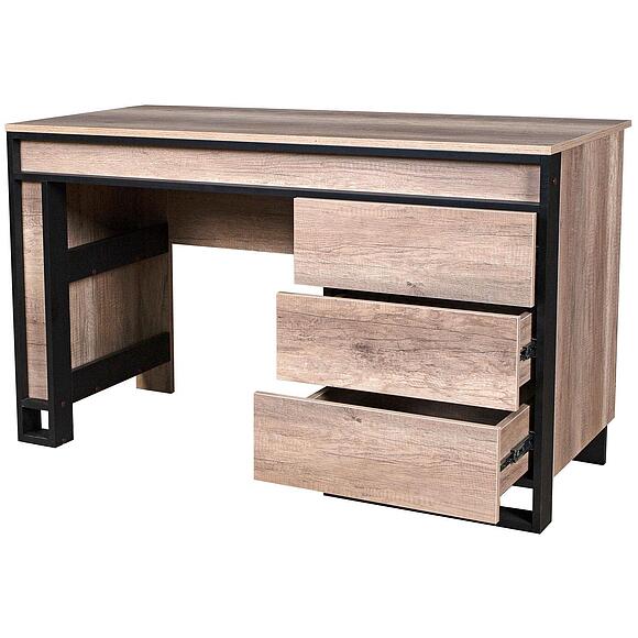 Стол письменный «Каньон Лофт» П3.0561.2.30-01, Материал: ЛДСП, Цвет: Дуб Каньон+чёрный