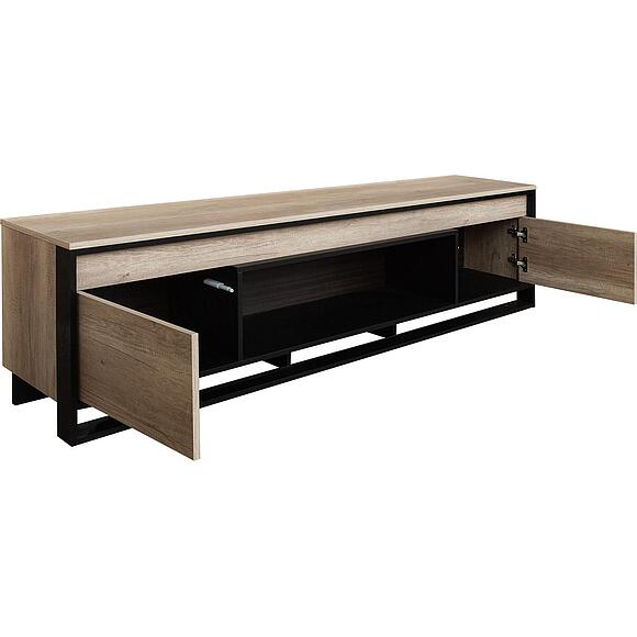 Тумба «Каньон Лофт» П3.0561.0.18/38, Материал: ЛДСП, Цвет: Дуб Каньон+чёрный