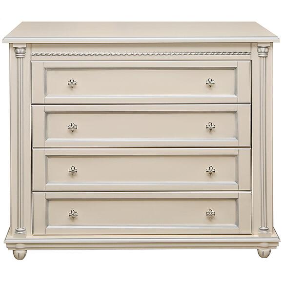 Комод «Валенсия Классик» П3.0589.1.13, Материал: Массив (береза), Цвет: Античная темпера с серебром