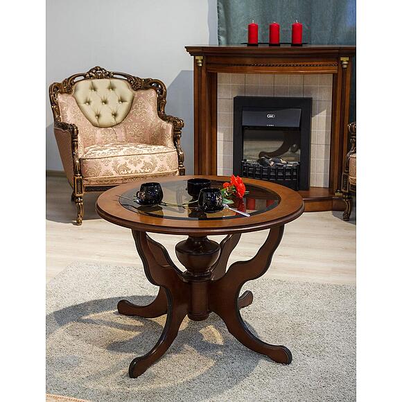 Стол журнальный «Валенсия Классик» П3.0589.0.23, Материал: МДФ+шпон, Цвет: Каштан