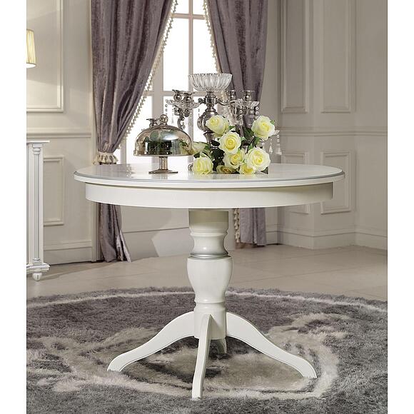 Стол обеденный «Валенсия Классик» П3.0589.4.11, Материал: МДФ+шпон, Цвет: Античная темпера с серебром