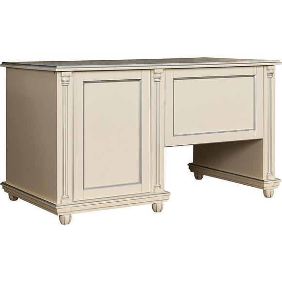 Стол письменный «Валенсия Классик» П3.0589.2.04, Материал: Массив (береза), Цвет: Античная темпера с серебром