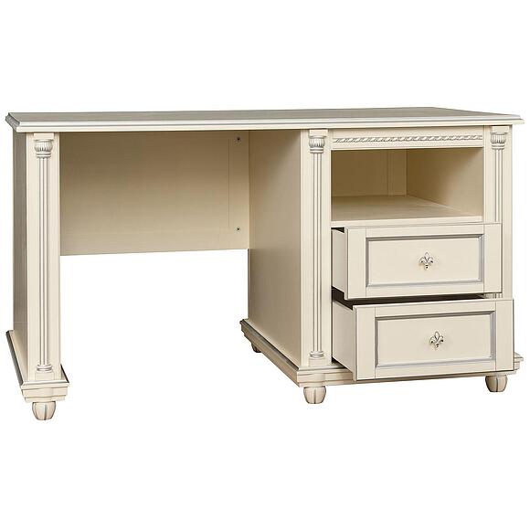 Стол письменный «Валенсия Классик» П3.0589.2.04, Материал: Массив (береза), Цвет: Античная темпера с серебром