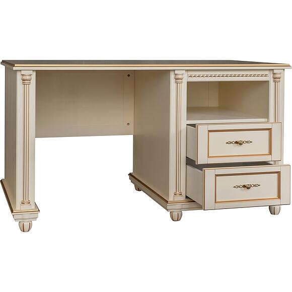 Стол письменный «Валенсия Классик» П3.0589.2.04, Материал: Массив (береза), Цвет: Античная темпера с золочением