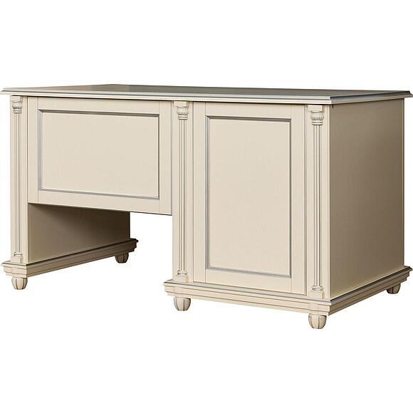 საწერი მაგიდა «ვალენსია კლასიკი» პ3.0589.2.04-01, ადგილი: მყარი არყი, ფერი: ანტიკური ტემპერა ვერცხლით