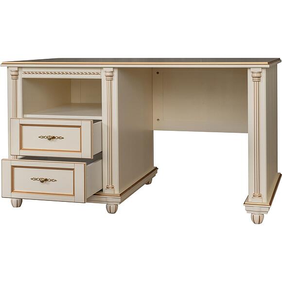 საწერი მაგიდა «ვალენსია კლასიკი» პ3.0589.2.04-01, ადგილი: მყარი არყი, ფერი: ანტიკური ტემპერა მოოქროვილი