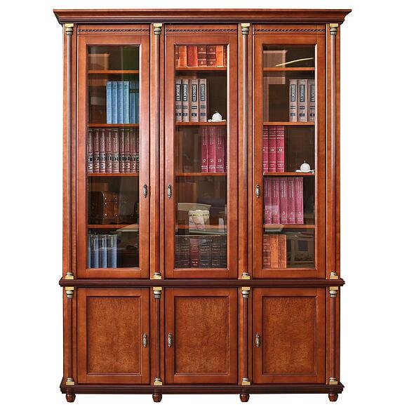 წიგნების კარადა «ვალენსია კლასიკი» პ3.0589.2.06, ადგილი: მყარი არყი, ფერი: წაბლისფერი