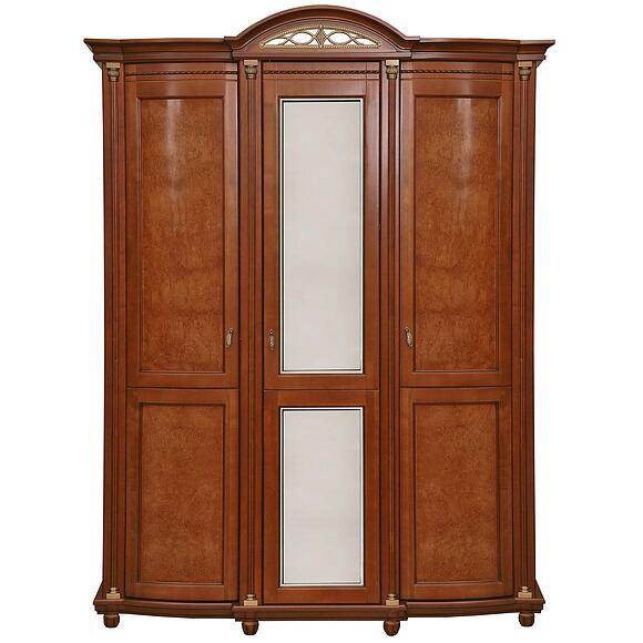 ტანსაცმლის კარადა 3დ «ვალენსია კლასიკი» პ3.0589.1.10, ადგილი: მყარი არყი, ფერი: წაბლისფერი