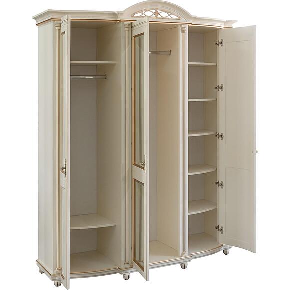 ტანსაცმლის კარადა 3დ «ვალენსია კლასიკი» პ3.0589.1.10, ადგილი: მყარი არყი, ფერი: ანტიკური ტემპერა მოოქროვილი