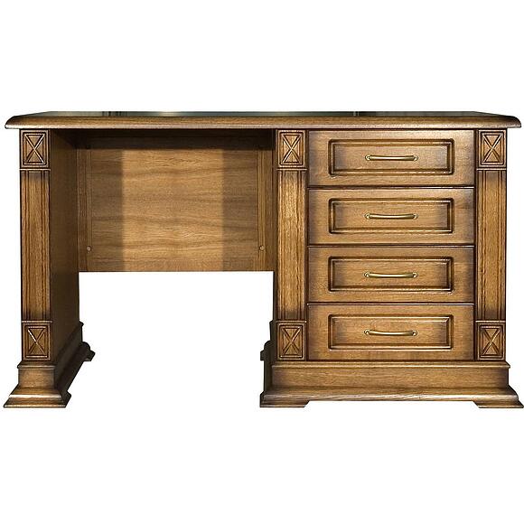 საწერი მაგიდა «ვერდი კლასიკი» პ3.0487.2.09, ადგილი: მასიური მუხა, ფერი: მუხის რუსტიკალი დაძველების ეფექტით