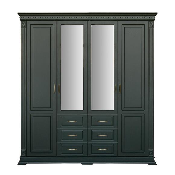 ტანასაცმლის კარადა 4დ «ვერდი კლასიკი» პ3.0487.1.01, ადგილი: მასიური მუხა, ფერი: გრინი