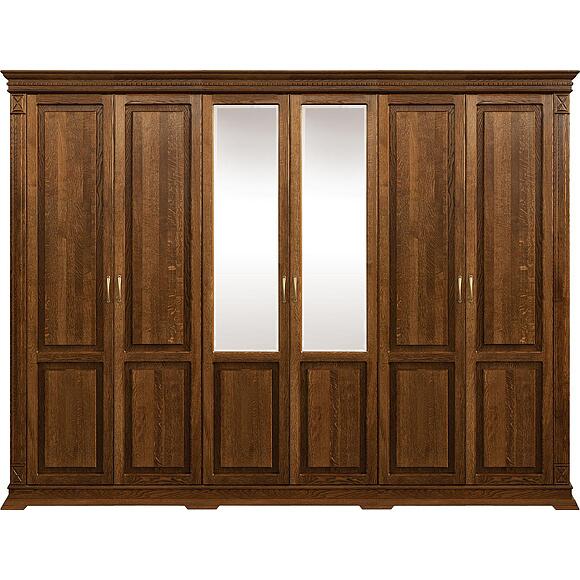 ტანსაცმლის კარადა 6დ «ვერდი კლასიკი» პ3.0487.1.28, ადგილი: მასიური მუხა, ფერი: ბლისფერი